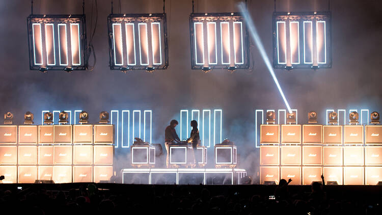 Justice performing live at Bennicassim