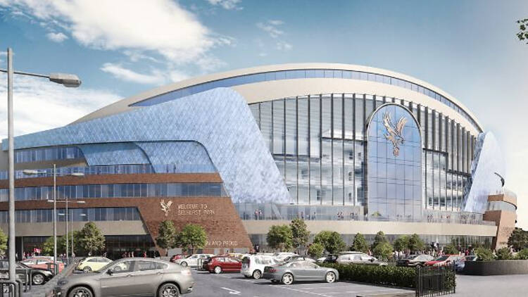 CGI of the new Selhurst Park in Croydon