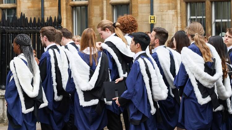 Students graduating from Cambridge University in the UK