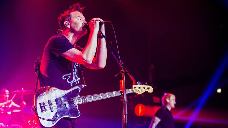 Blink-182 performing live in Germany