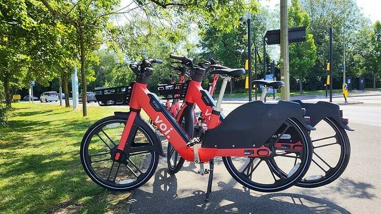 Voi bikes in Oxford, England