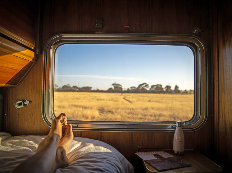 View outside train window