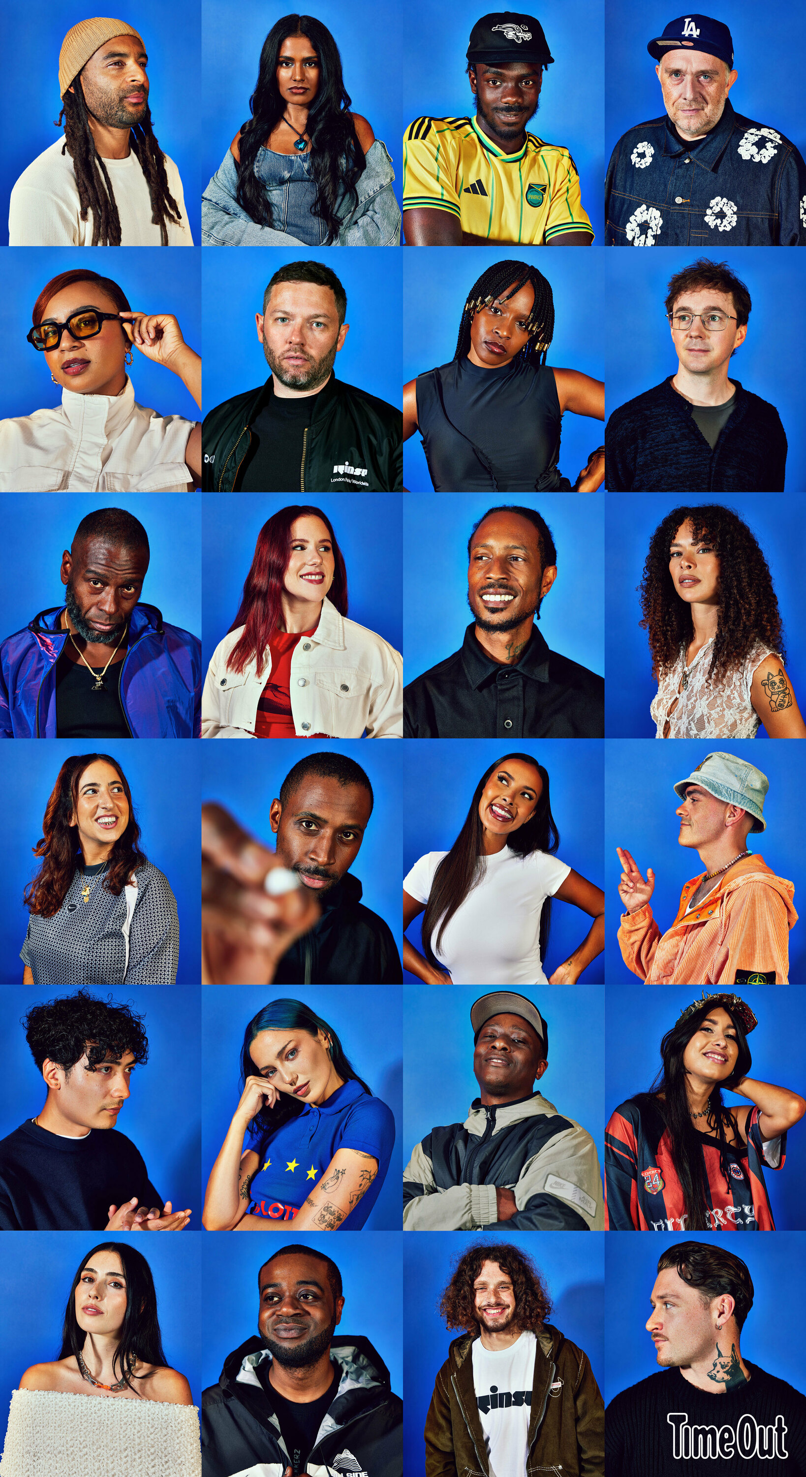 A collage of Rinse FM portraits 