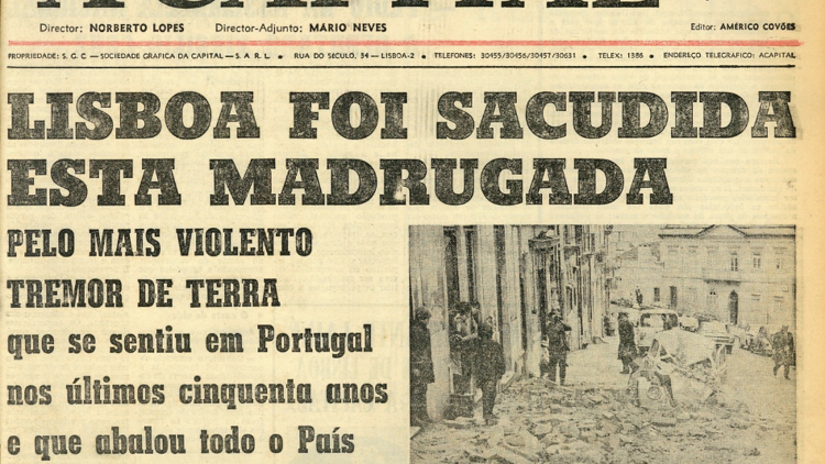 Em 1969 um grande sismo abalou Lisboa