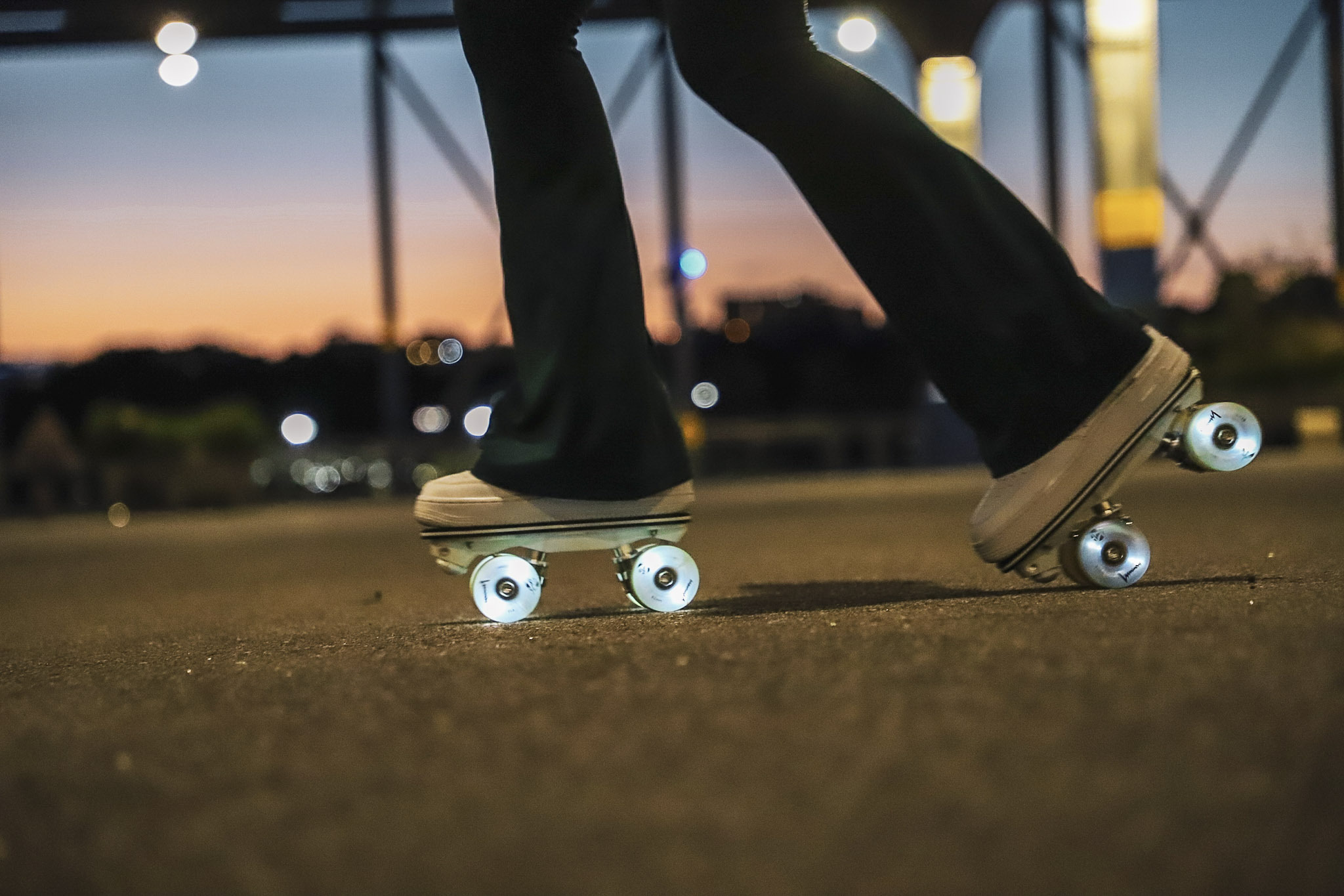 Skaters at Pier 76 in Manhattan