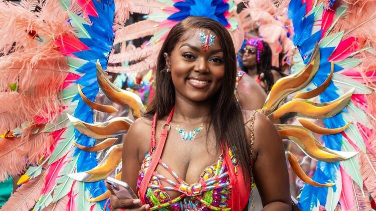 Notting Hill Carnival parade member in 2023