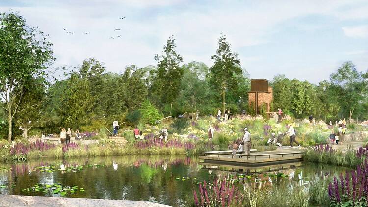 CGI of Queen Elizabeth II memorial garden in Regent’s Park