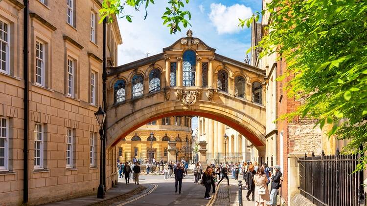 The Bridge of Sighs at the University of Oxford in the UK