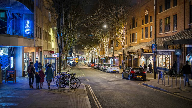 Union street in Bristol at night