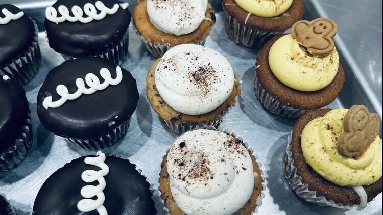 Cupcakes on a tray