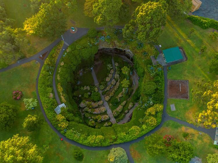 Immerse yourself in the greenery at Umpherston Sinkhole