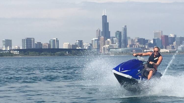 Jet ski on Lake Michigan