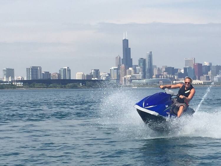 Jet ski on Lake Michigan