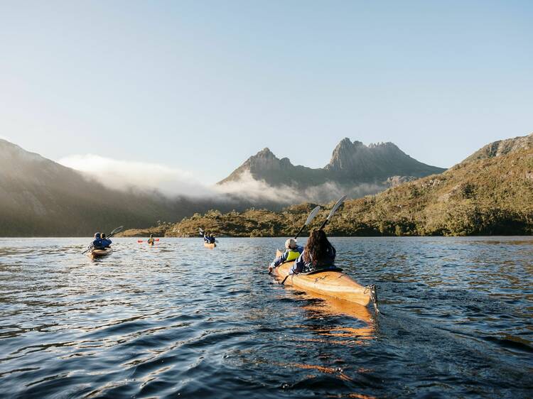 Kayakers in Dove Lake