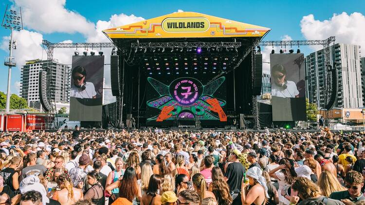 Crowd in mosh at Wildlands Festival