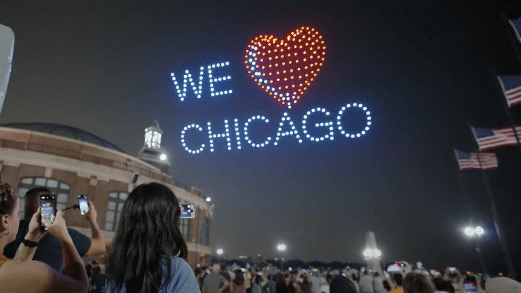 Drone show at navy pier