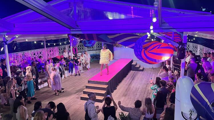 Runway show on The Art Boat