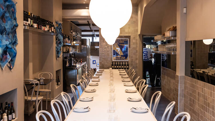 The main dining room at Fabbrica Pasta Bar Darlinghurst