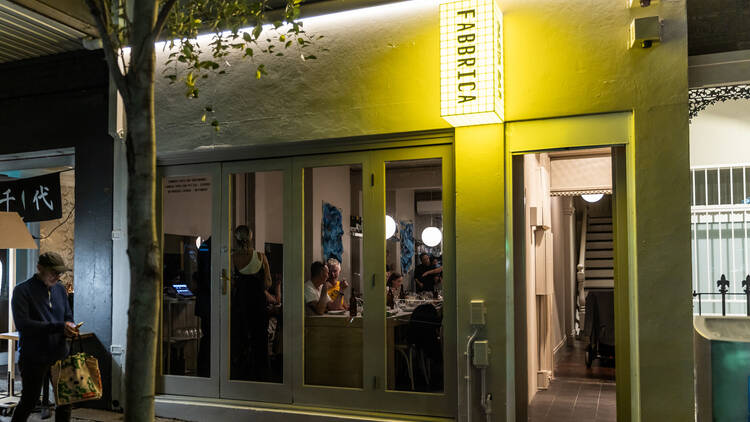 The outside of Fabbrica Pasta Bar Darlinghurst