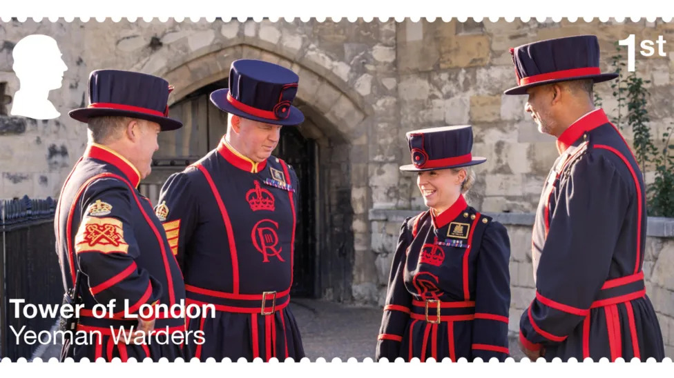 Tower of London yeomen depicted on stamp