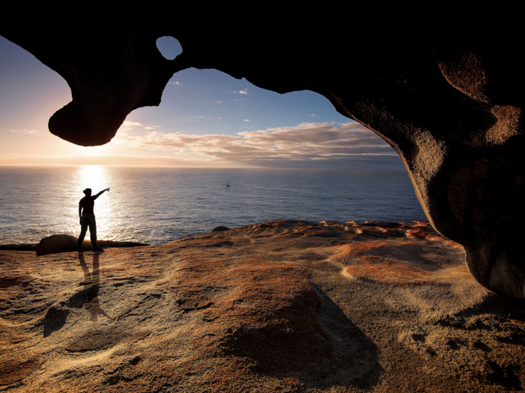 Watch the sunrise at Remarkable Rocks