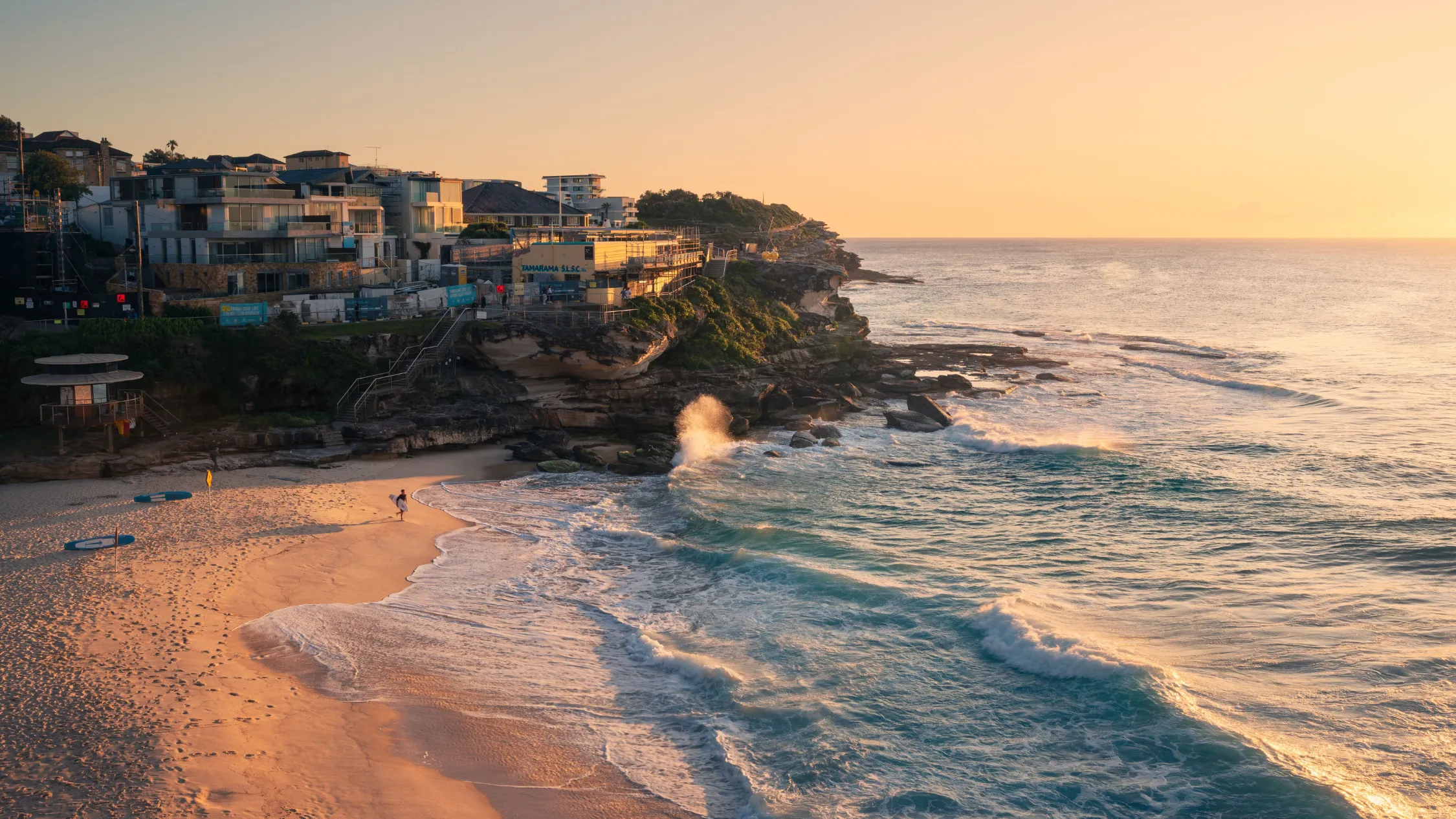 Sydney aerial shot sunrise