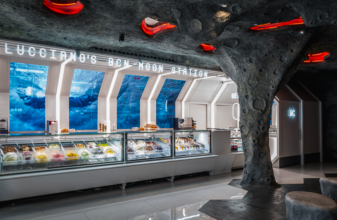 Argentina’s most famous ice cream shop opens a new location in Barcelona that recreates a space station on the Moon