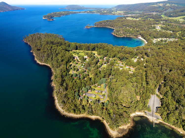 Aerial of NRMA Port Arthur Holiday Park