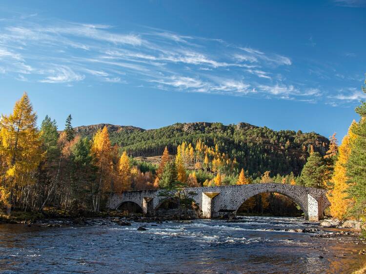 The old Invercauld Bridge near Braemar in Scotland.