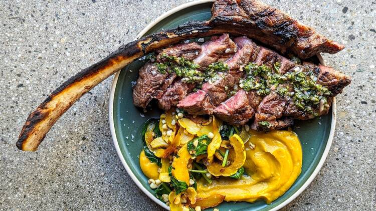 Tomahawk steak at Socalo