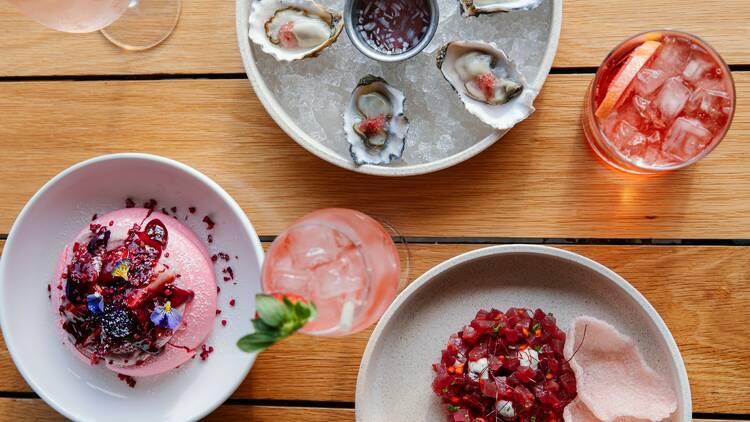 Pink dishes at Rosé All Day