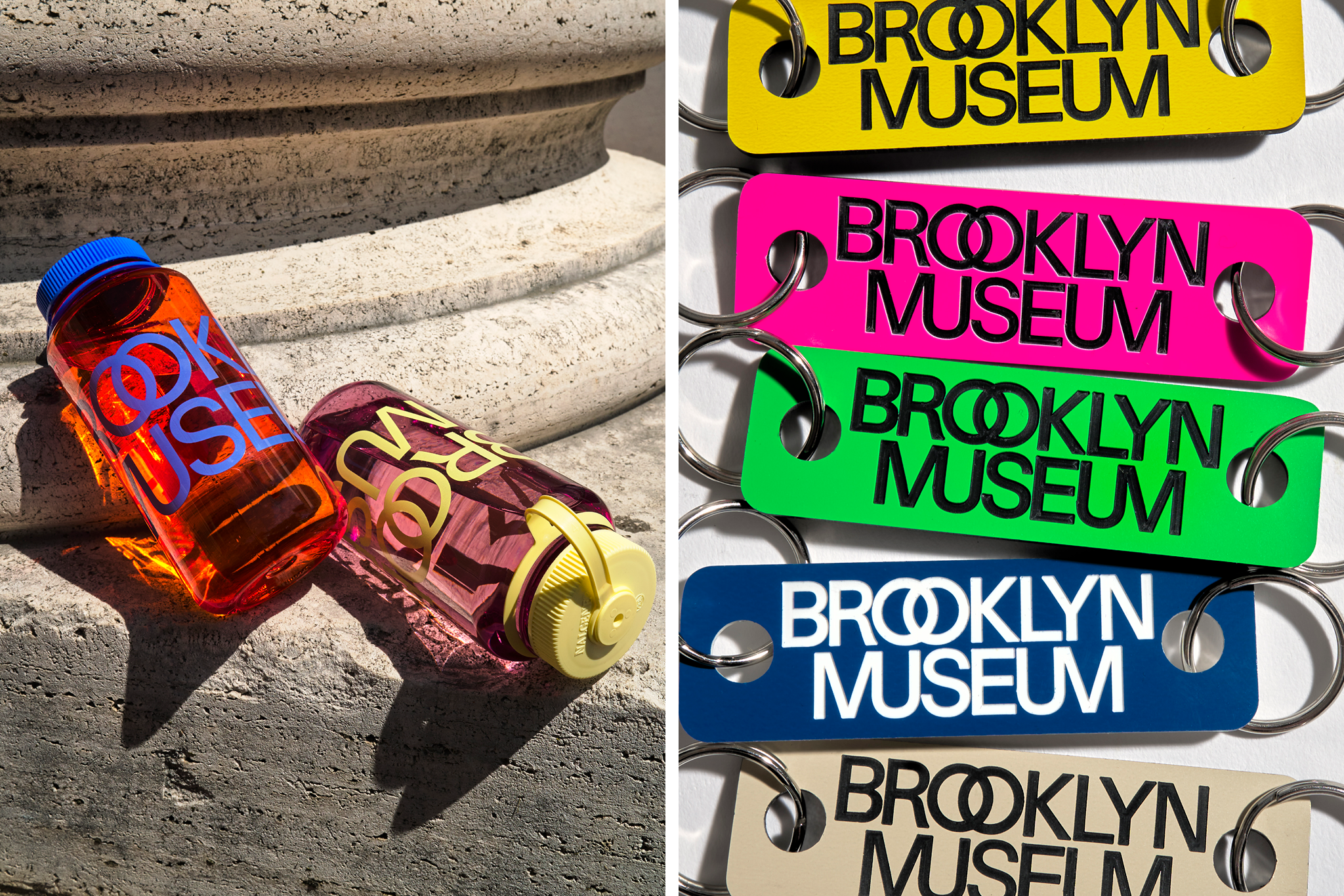 Brooklyn Museum keychains and water bottles