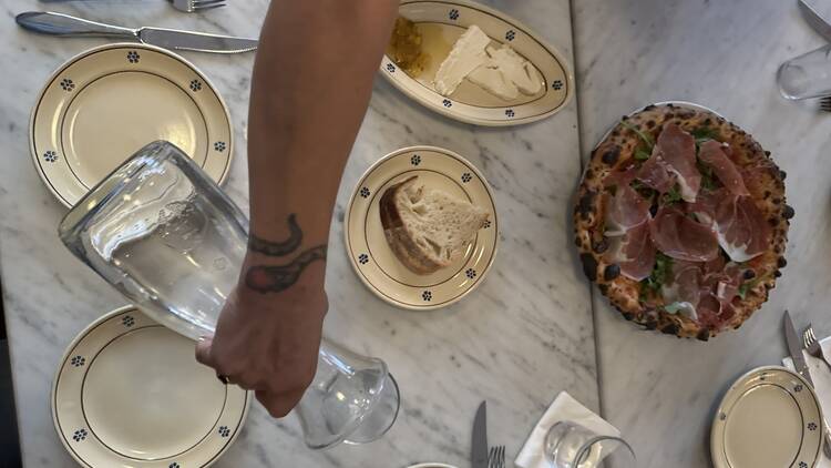 A pizza at Bar Del Monte in Washington, D.C.