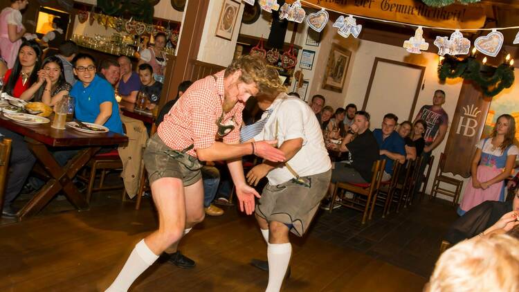 Two men in lederhosen 