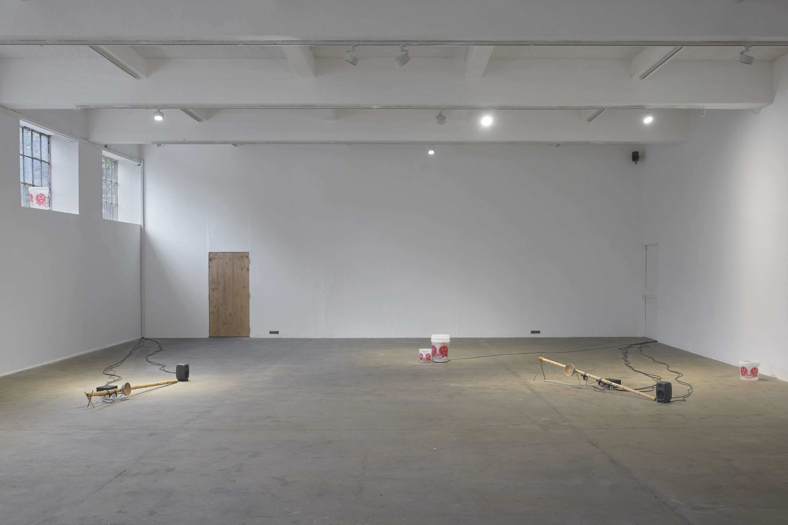 Simnikiwe Buhlungu, hygrosummons (iter.01) , 2024. Installation view, Chisenhale Gallery, London, Photo: Andy Keate.