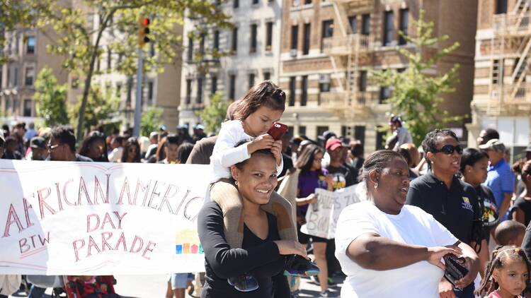 The 46th annual African-American Day Parade filled Adam Clayton Powell, Jr Blvd from 111th to 136th Sts.