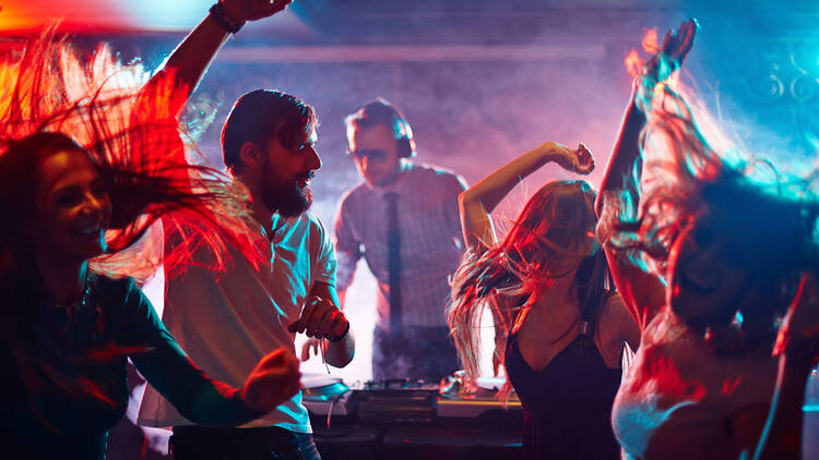 Party with the group chat out in Cardiff