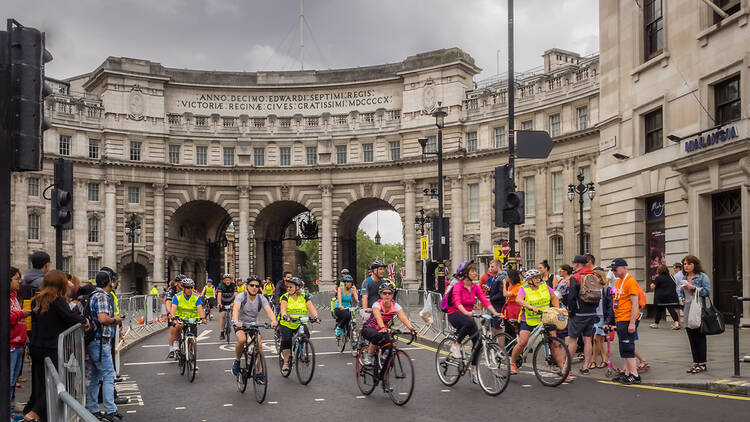 RideLondon in central London, UK