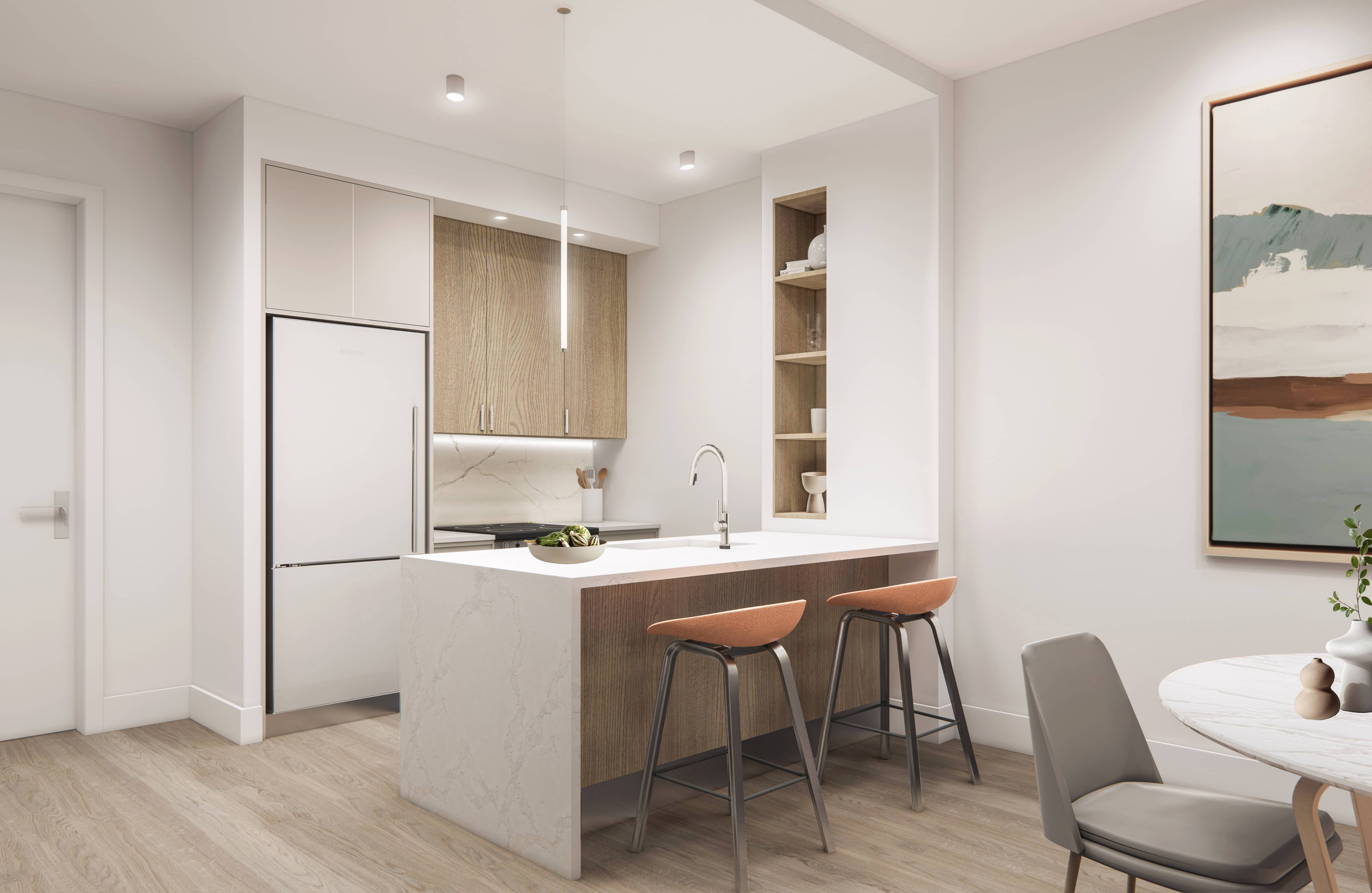 affordable housing units at The Northern II in LIC  - the kitchen