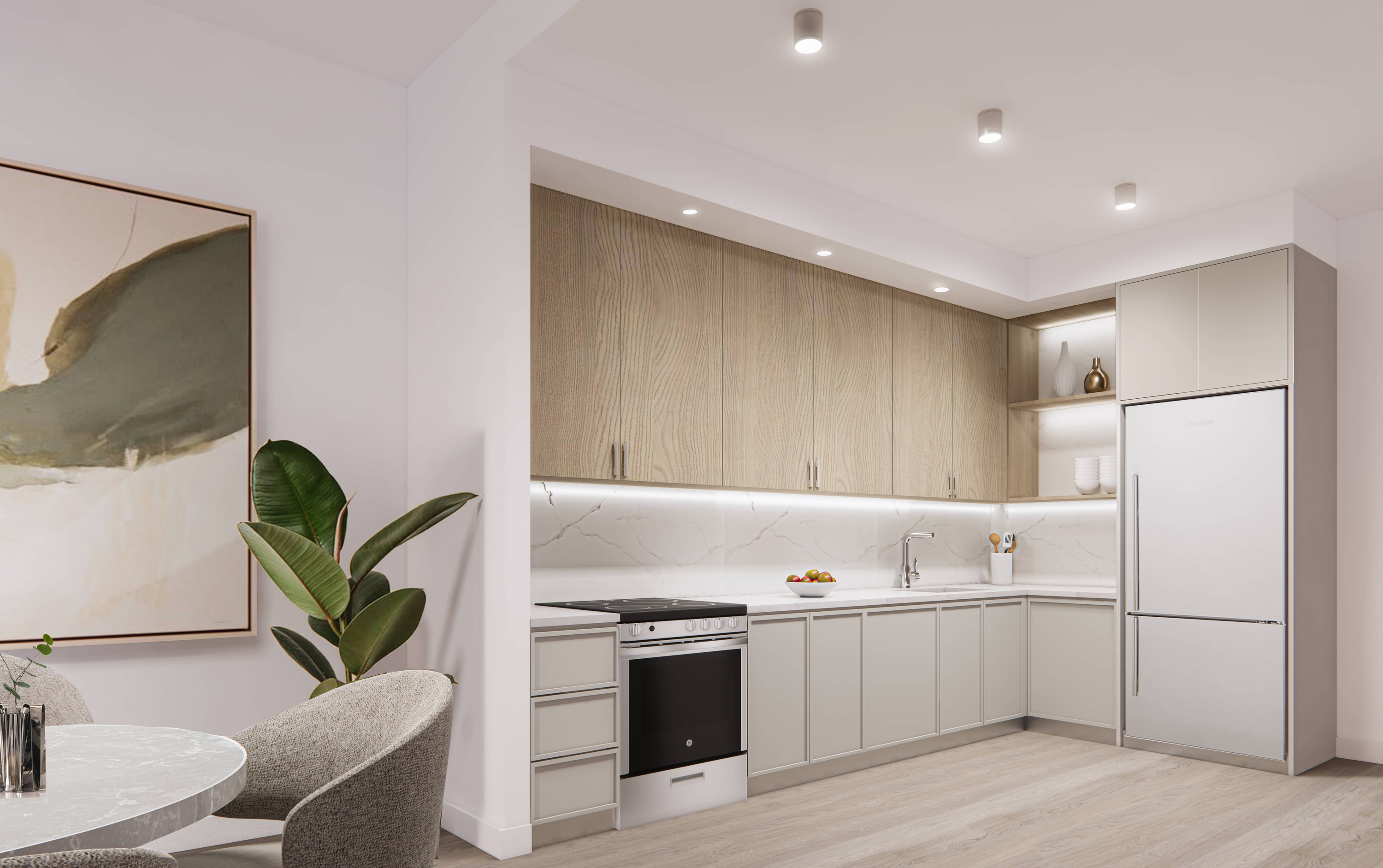 affordable housing units at The Northern II in LIC  - the kitchen