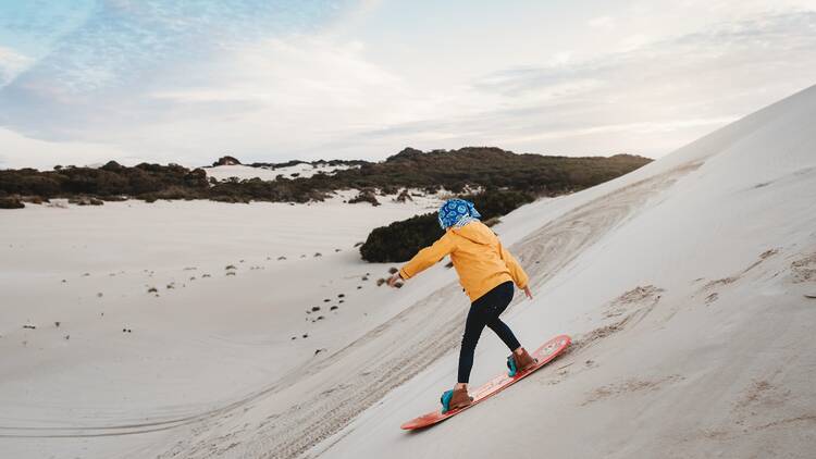 Slide down the dunes in Little Sahara