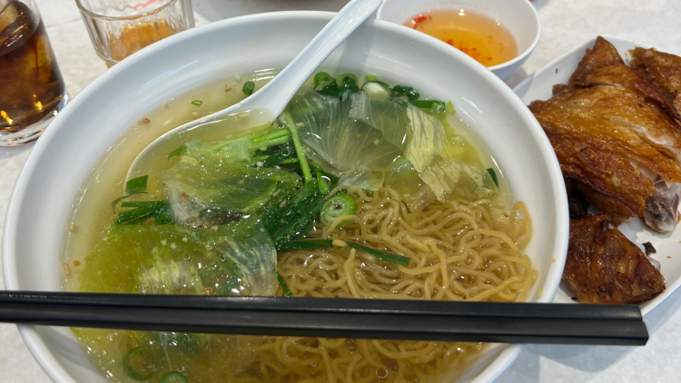 Noodles and chicken at Tan Viet Noodle House