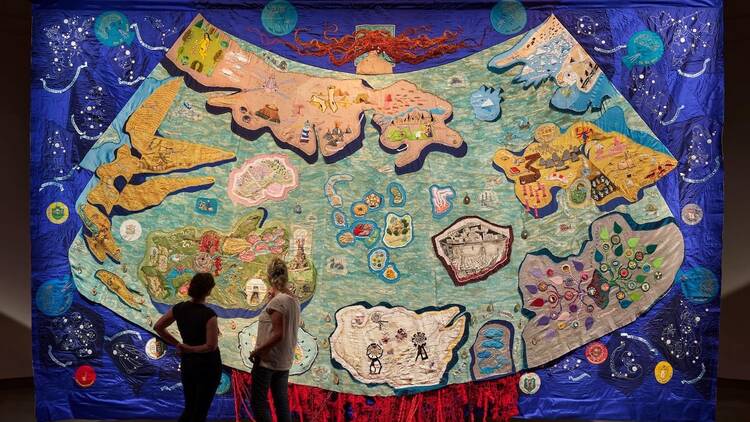 A giant textile map.