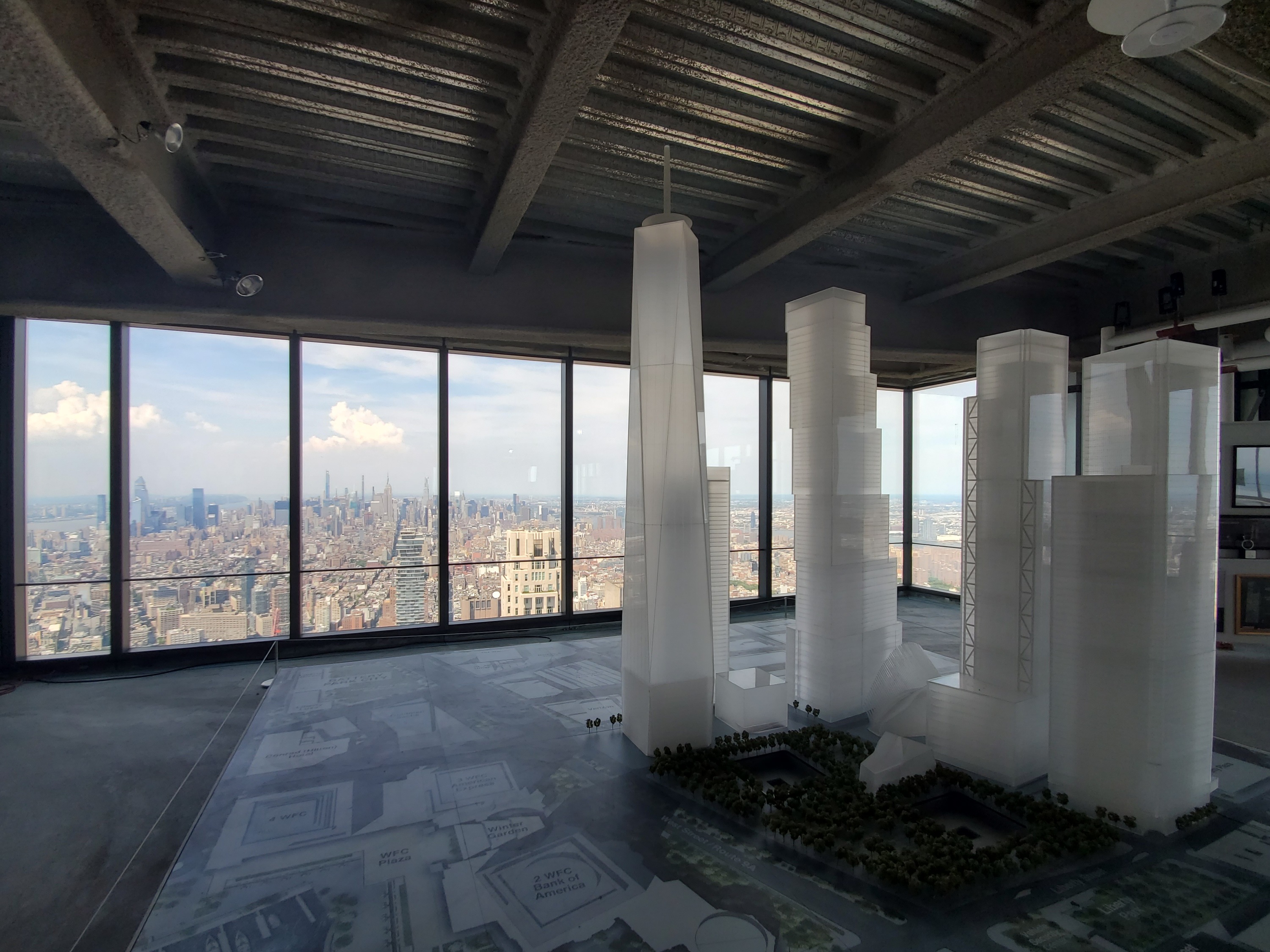 See models of the new World Trade Center buildings that will soon be erected