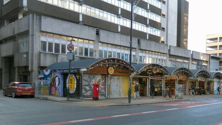 Church Street outdoor market in Manchester