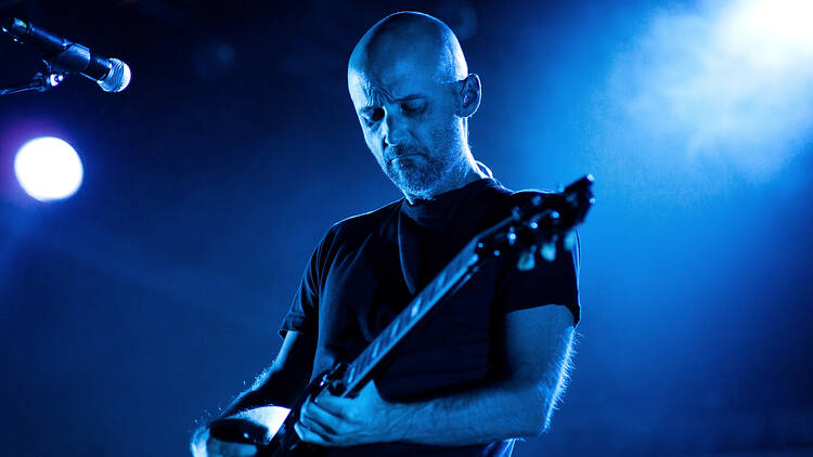 Moby performing live in Barcelona, Spain