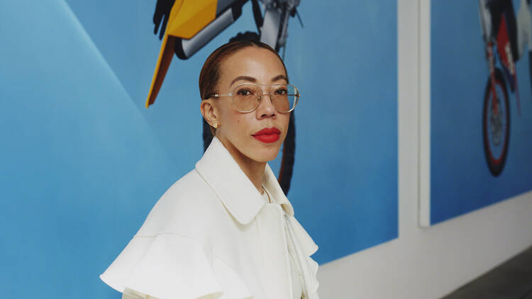 Portrait of painter Amy Sherald.