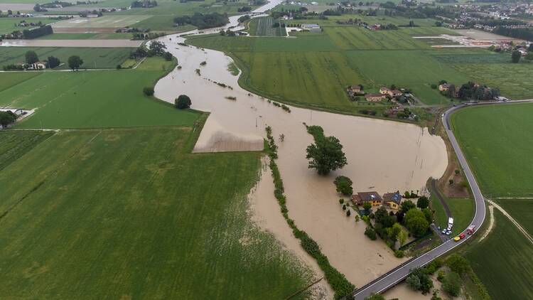 Flood in Emilia Romagna Italy