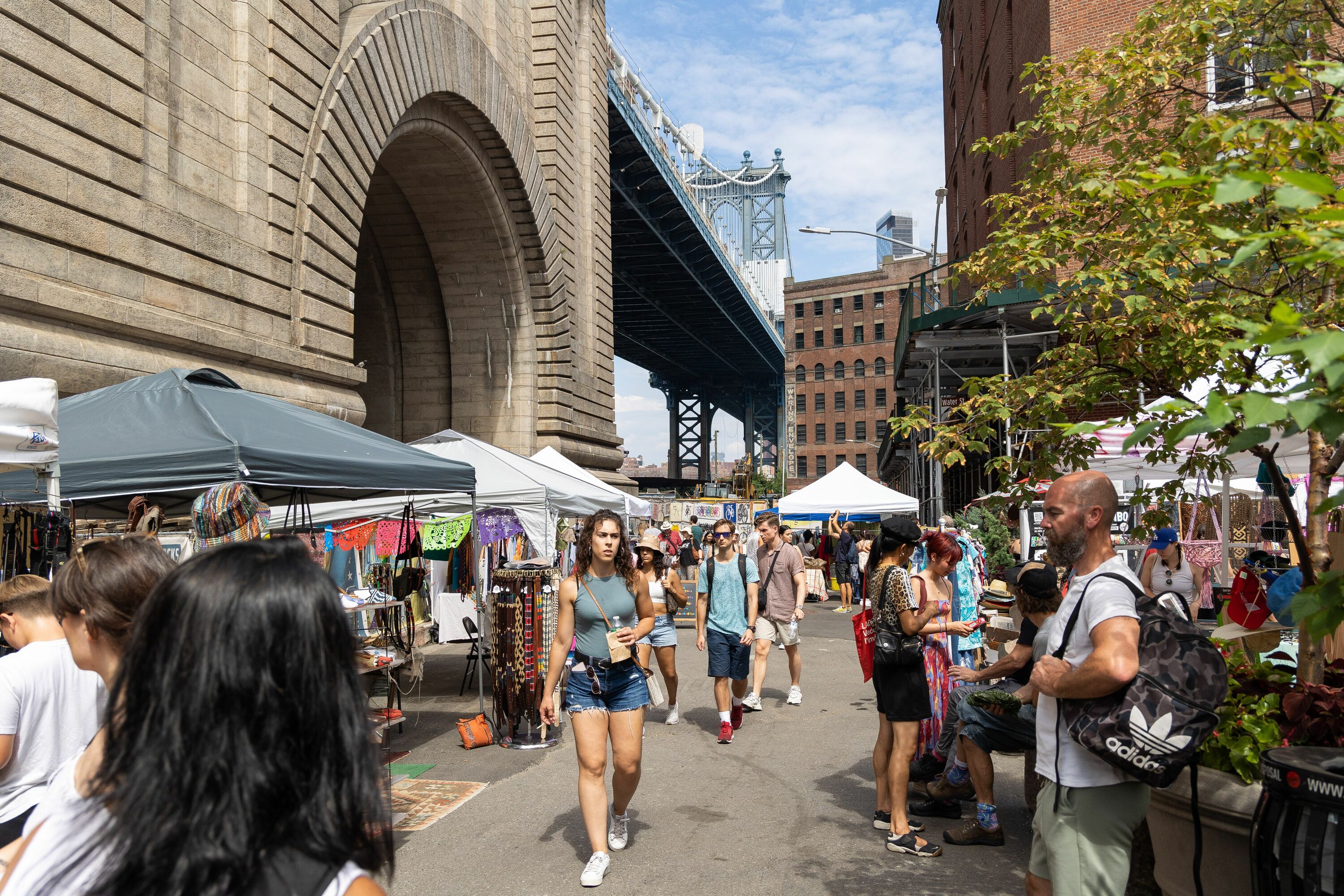 people walking at the Brooklyn Flea Market