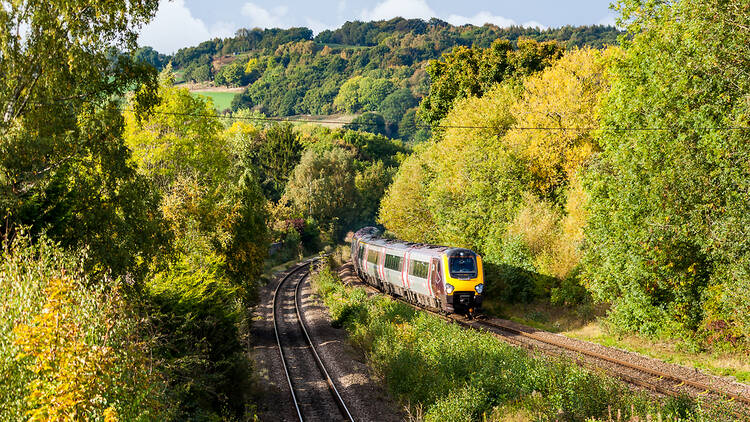 Image of train in Derbyshire